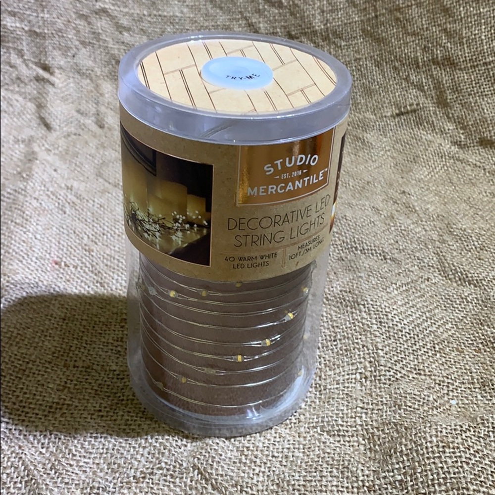 Decorative LED string lights. Warm white.